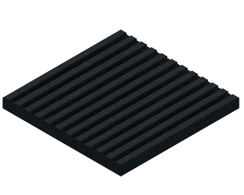 acoustic panel, axionometry - color black