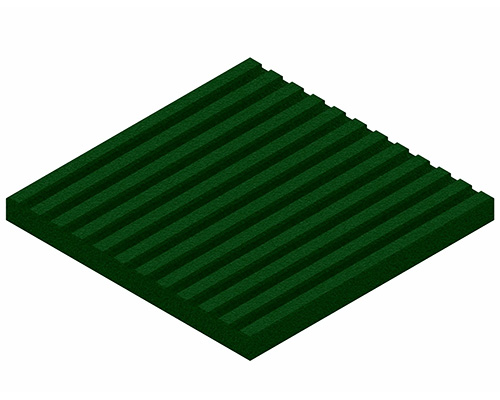 acoustic panel, axionometry - color green